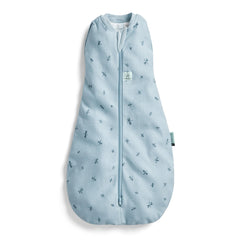 ergoPouch Cocoon Swaddle Sack Dragonflies close-up shows breathable organic cotton and gentle skin touch
