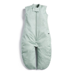ErgoPouch Sleep Suit Bag in Sage, front view showing safe 4-way zip design for car seats.