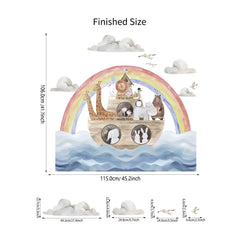 ERNTRNL Noahs Ark wall decal giraffes brighten walls for imaginative play