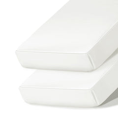 Ersmak satin crib sheets in white with a secure 9-inch pocket for standard cribs