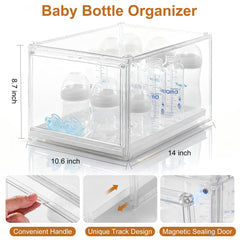 ERTIUANIO bottle organizer drawer open for easy access