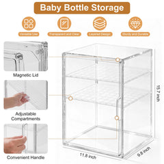 ERTIUANIO lower tier holds 12 bottles upright for quick prep
