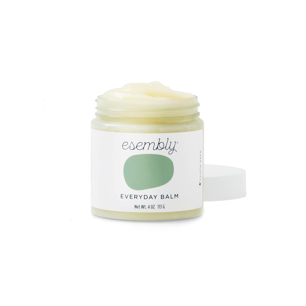 Esembly Everyday Balm jar with rich hydration for delicate baby skin.