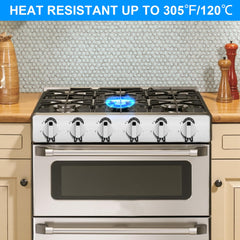 ESENHARBER stove knob locks in black design blend with decor while preventing use.