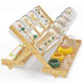 EsLuker.ly bottle drying rack vertical keeps bottles neatly organized on the counter.