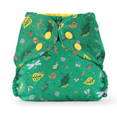 Esembly outer over inner diaper protects against blowouts for easy changes.