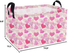 Essme heart basket with cotton rope handles for easy transport and quick cleanup