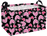 Essme rectangular valentines basket with heart design for organized gifting.