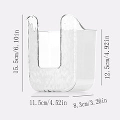 Estand Silermaer wipe dispenser enables one-handed access for quick use.