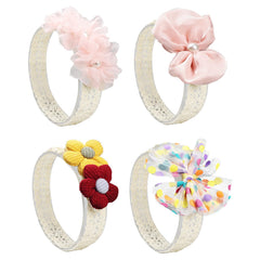 Esumun baby flower headband in pink rose elevates newborn photography sessions.
