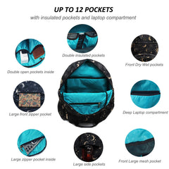 ESVAN diaper bag backpack insulated bottle pockets help bottles stay cool on the go