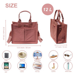 ESVAN tote bag removable strap showing crossbody wear option