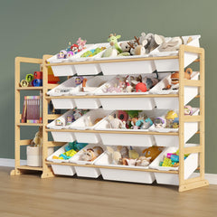 Etitlly toy storage with 16-cell design for neat toy organization