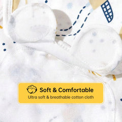 EUBUY swaddle wrap close-up shows breathable, soft fabric.