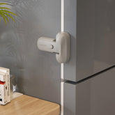 EUDEMON child-proof fridge lock on door prevents curious toddlers from reaching contents.