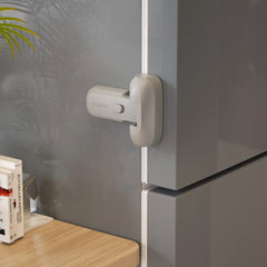 EUDEMON child-proof fridge lock on door prevents curious toddlers from reaching contents.