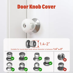 EUDEMON door knob cover installation on round knobs without tools reduces baby access.