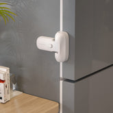 EUDEMON fridge lock with two-button safety prevents toddler pinching