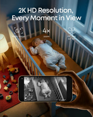 eufy Security Baby Monitor C10 panoramic view and tilt for wide nursery coverage