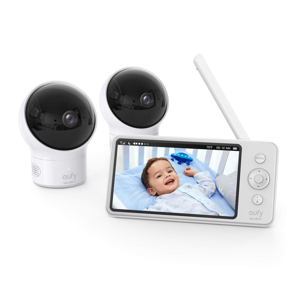 eufy Security video baby monitor with 5-inch display delivers a clear 720p view for parents