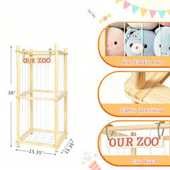 EULXSUD elastic cords securely cradle plushies for easy access and tidy display.