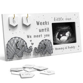 EURSET baby countdown weeks plaques frame showing weeks until arrival, a charming keepsake