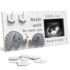 EURSET baby countdown weeks plaques frame showing weeks until arrival, a charming keepsake