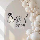 Eurteka Class of 2025 decal sign for balloon arches enhances party ambiance