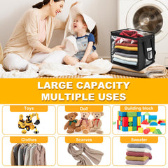 EVELOMO cube with clear top and sides for quick content visibility.