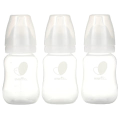 Evenflo Balance+ bottle displaying measurement marks in ounces and milliliters