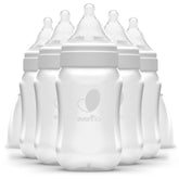 Evenflo Balance Plus Wide Neck bottle with latch-friendly nipple for comfortable feeding.