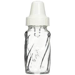 Evenflo Classic Twist Glass bottle with micro vent nipple for smooth feeding and reduced gas.
