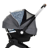 Evenflo Shyft DualRide all-weather cover rain window keeps baby visible in wet weather