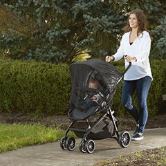 Evenflo stroller netting adds breathable protection from sun and debris.
