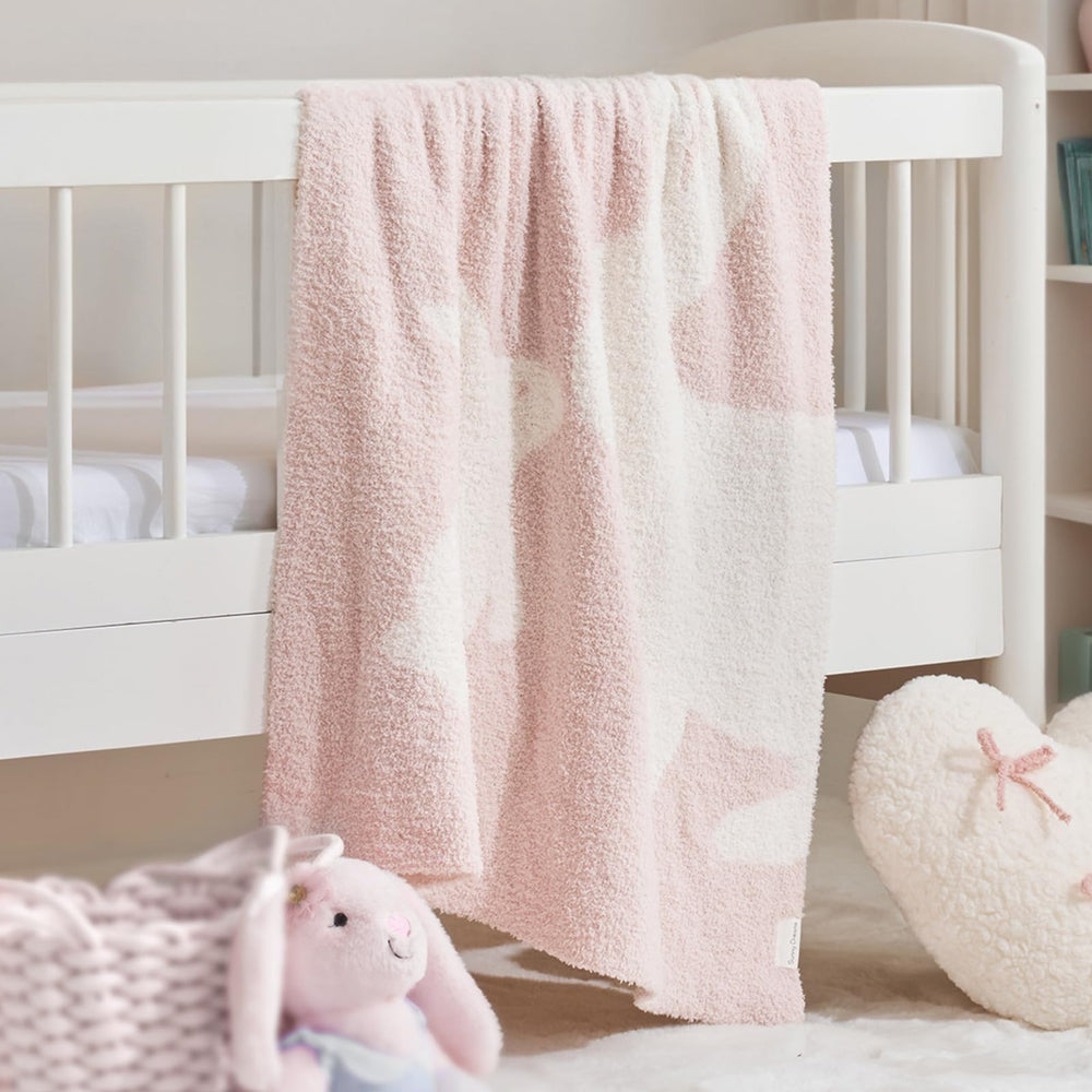 Evergracehome soft plush baby blanket with animal pattern for cozy naps
