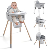 EverKiddo high chair with tray in use for easy at-home meals.