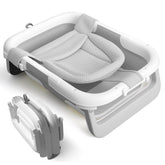 EverKiddo collapsible baby bathtub folded flat for space-saving storage
