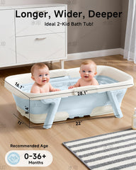 Detachable soft cushion on EverKiddo tub providing head and neck support