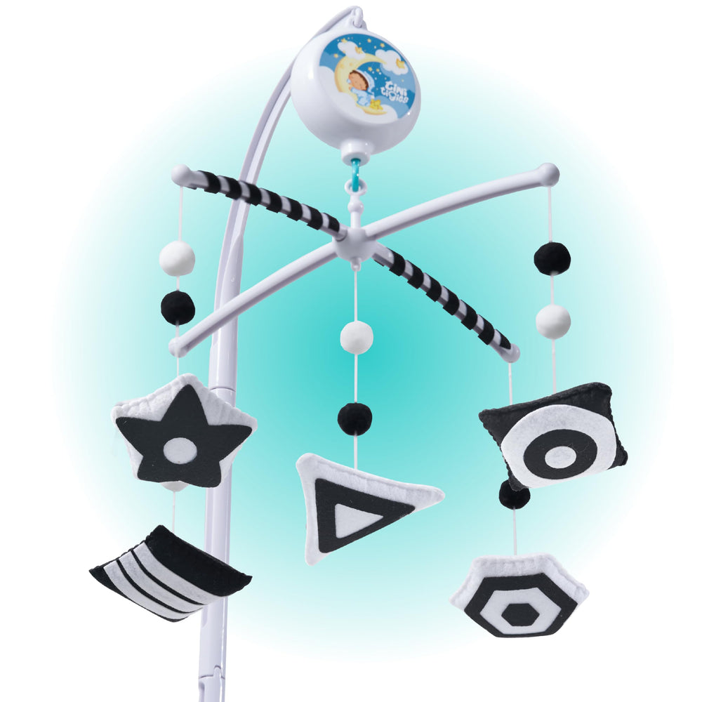 EverLove Montessori crib mobile direct-view design promotes newborn visual focus.