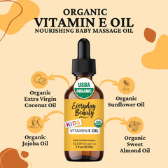 Close-up of creamy texture of Everyday Beauty Vitamin E Oil.