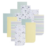 EVERYDAY KIDS burp cloths with sheep design protect outfits during feeds.