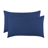EVERYDAY KIDS 2-pack toddler pillowcase in navy front view highlighting soft microfiber fabric for nap-time comfort.