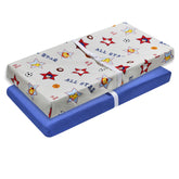 Everyday Kids blue solid changing pad cover offers ultra-soft cotton percale comfort.