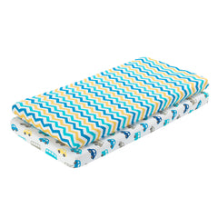 EVERYDAY KIDS cradle sheets with cars and buses pattern brighten nursery decor