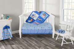 Everyday Kids Little Rescuer quilt fabric detail highlighting vibrant rescue-vehicle design.