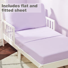 EVERYDAY KIDS 52x28 fitted sheet on a toddler mattress with an 8-inch pocket