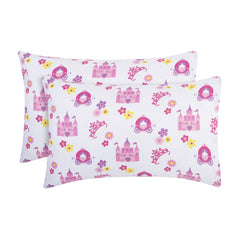 Everyday Kids toddler travel pillowcase in colorful designs for cozy car trips.