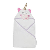 EVERYDAY KIDS unicorn hooded towel with 3D face for cozy bath time