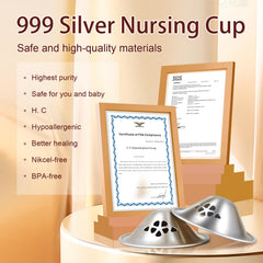 Evfiuha Silver Nursing Cups are lightweight for all-day comfortable use.