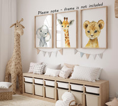 Eviepops Prints lion print 12x16 sparks imagination in a gender-neutral nursery decor
